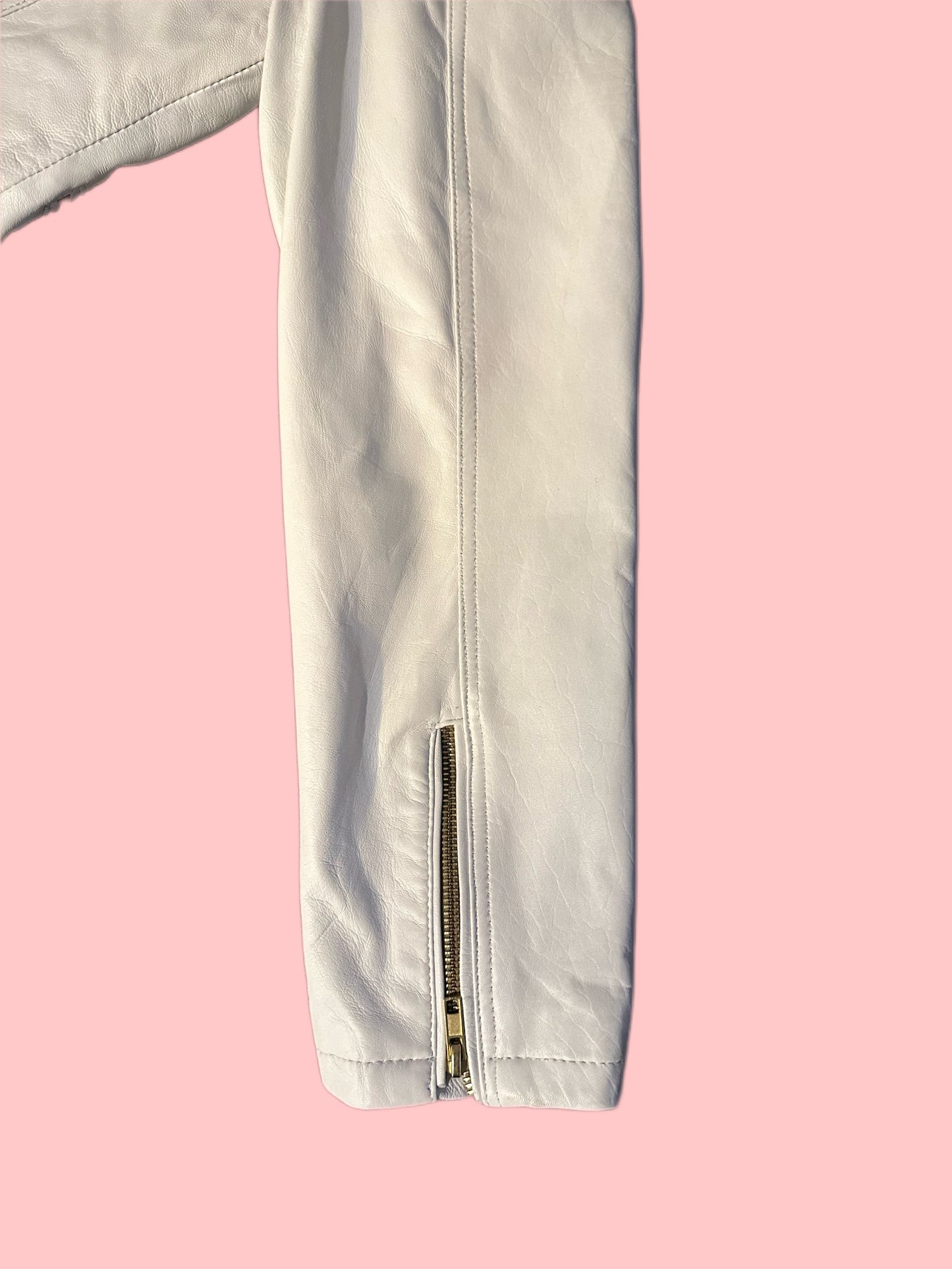 Elar´s white leather jacket women