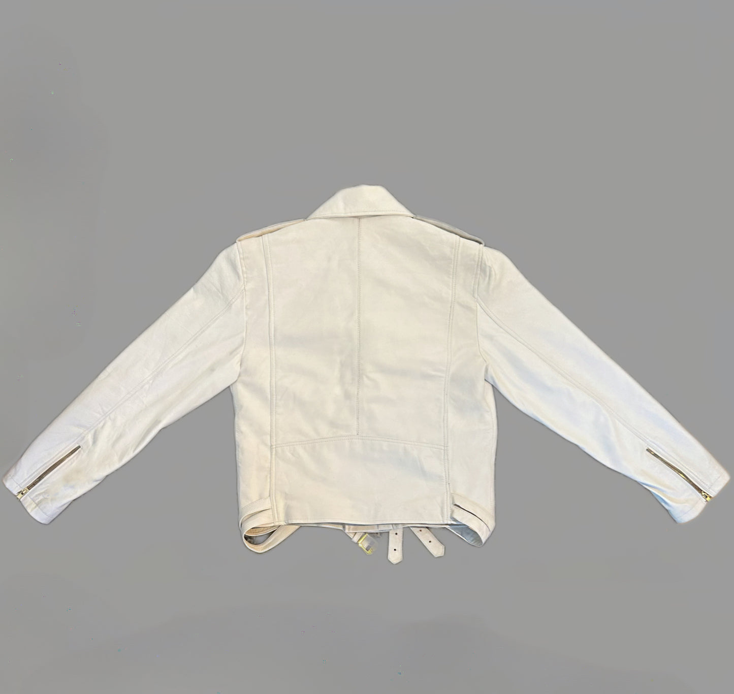 Elar´s white leather jacket women