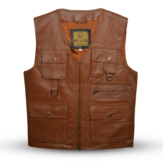 Brown Leather Vest